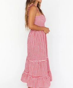 Show Me Your Mumu Jones Midi Dress ~ Strawberry Gingham