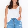 Show Me Your Mumu Morning Glory Tank ~ White Gauze