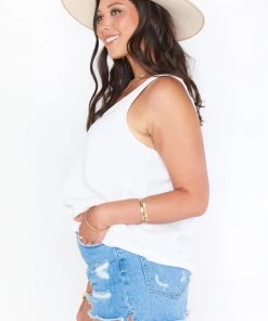 Show Me Your Mumu Morning Glory Tank ~ White Gauze