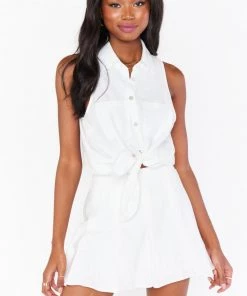 Show Me Your Mumu New Mu Ace Tennis Skort ~ White Linen 15 Show Me Your Mumu New Mu Ace Tennis Skort ~ White Linen