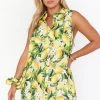 Show Me Your Mumu Basic Button Up Dress ~ Citrus Stretch New Mu