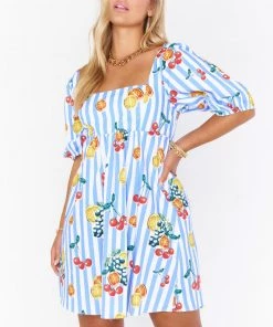 Show Me Your Mumu New Mu Amore Dress ~ Fruit Basket Stripe Poplin