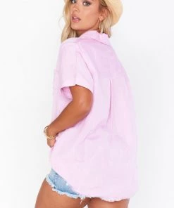 Show Me Your Mumu Ciao Shirt ~ Lavender Linen New Mu