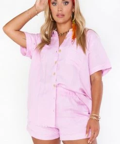 Show Me Your Mumu Ciao Shirt ~ Lavender Linen New Mu