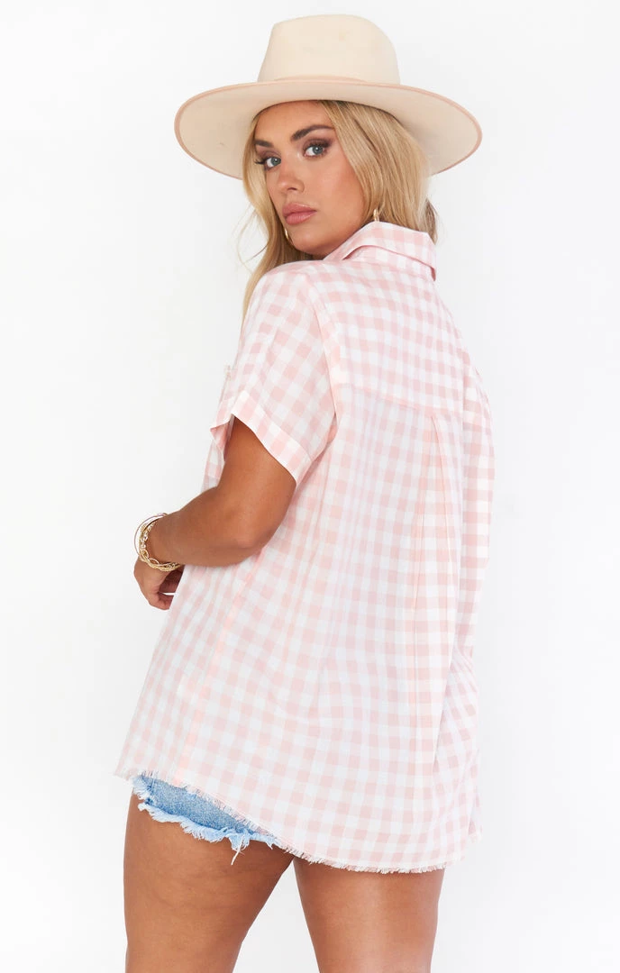 Show Me Your Mumu Ciao Shirt ~ Peach Gingham 5 Show Me Your Mumu Ciao Shirt ~ Peach Gingham