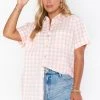 Show Me Your Mumu Ciao Shirt ~ Peach Gingham 2 Show Me Your Mumu Ciao Shirt ~ Peach Gingham
