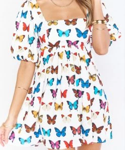 Show Me Your Mumu Smitten Babydoll Dress ~ Butterflies In My Eyes New Mu