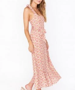 Show Me Your Mumu Claire Midi Dress ~ Blush Flowers