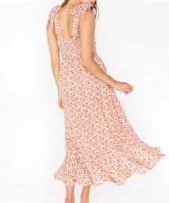 Show Me Your Mumu Claire Midi Dress ~ Blush Flowers