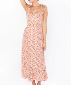 Show Me Your Mumu Claire Midi Dress ~ Blush Flowers