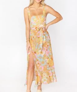 Show Me Your Mumu Claire Midi Dress ~ Groovy Blooms New Mu