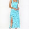 Show Me Your Mumu Claire Midi Dress ~ Blue Ditsy New Mu