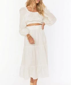 Show Me Your Mumu Miley Midi Skirt ~ Cream New Mu