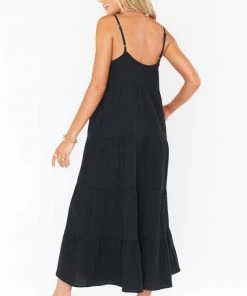 Show Me Your Mumu Caroline Maxi Dress ~ Black Gauze