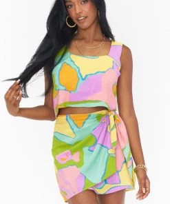 Show Me Your Mumu New Mu Tara Crop Top ~ Summer Sorbet