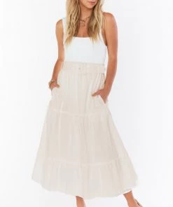 Show Me Your Mumu Miley Midi Skirt ~ Cream New Mu 9 Show Me Your Mumu Miley Midi Skirt ~ Cream New Mu