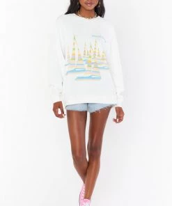 Show Me Your Mumu New Mu Scotty Sweatshirt ~ Smooth Sailing Graphic