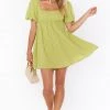 Show Me Your Mumu New Mu Smitten Babydoll Dress ~ Pear Green