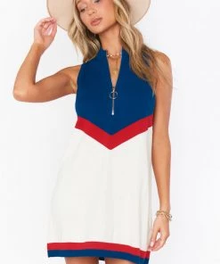 Show Me Your Mumu Zoe Zip Dress ~ USA Chevron Knit New Mu