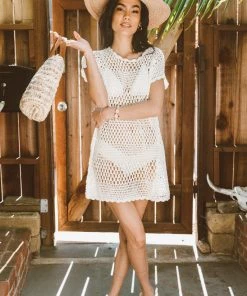 Show Me Your Mumu New Mu Cleo Coverup ~ White Crochet