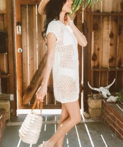 Show Me Your Mumu New Mu Cleo Coverup ~ White Crochet