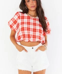 Show Me Your Mumu New Mu Highland Crop Top ~ Picnic Plaid