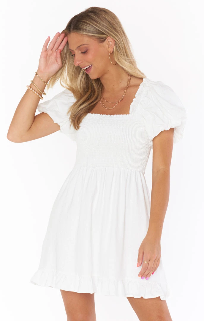 Show Me Your Mumu Colvin Mini Dress ~ White Linen New Mu 4 Show Me Your Mumu Colvin Mini Dress ~ White Linen New Mu