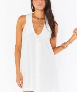 Show Me Your Mumu Shirley Shift Dress ~ White Linen New Mu