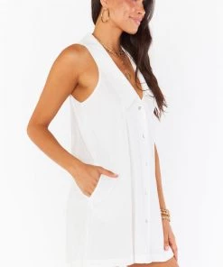 Show Me Your Mumu Shirley Shift Dress ~ White Linen New Mu