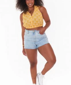 Show Me Your Mumu Camden Collared Top ~ Golden Fields