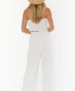 Show Me Your Mumu New Mu Peggy Pants ~ White Linen