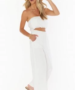Show Me Your Mumu New Mu Teeny Tube Top ~ White Linen