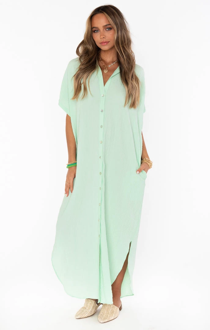 Show Me Your Mumu Buoy Button Down Dress ~ Green Melon New Mu 3 Show Me Your Mumu Buoy Button Down Dress ~ Green Melon New Mu
