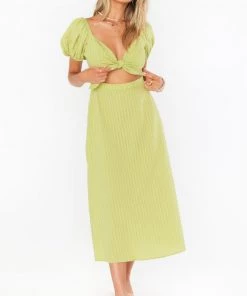 Show Me Your Mumu Gabrielle Tie Dress ~ Pear Green