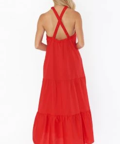 Show Me Your Mumu Hallie Halter Dress ~ Cherry Poplin 9 Show Me Your Mumu Hallie Halter Dress ~ Cherry Poplin