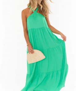 Show Me Your Mumu Hallie Halter Dress ~ Spring Green New Mu