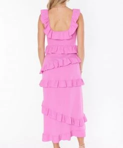 Show Me Your Mumu New Mu Greta Dress ~ Pink Lilac Stretch