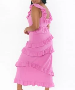 Show Me Your Mumu New Mu Greta Dress ~ Pink Lilac Stretch