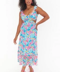 Show Me Your Mumu Lane Midi Dress ~ Garden Girls