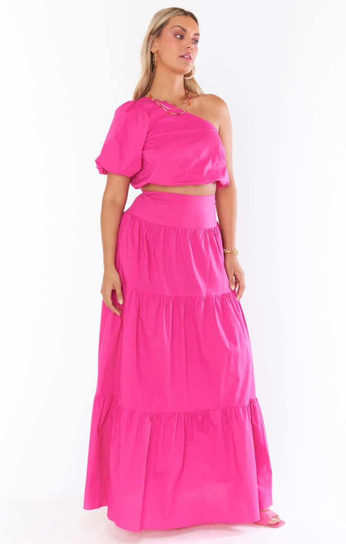 Show Me Your Mumu Melody Maxi Skirt ~ Hot Pink Poplin 5 Show Me Your Mumu Melody Maxi Skirt ~ Hot Pink Poplin