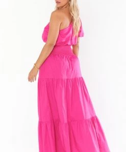Show Me Your Mumu Melody Maxi Skirt ~ Hot Pink Poplin 10 Show Me Your Mumu Melody Maxi Skirt ~ Hot Pink Poplin