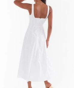 Show Me Your Mumu Prim Dress ~ White Poplin New Mu