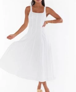 Show Me Your Mumu Prim Dress ~ White Poplin New Mu