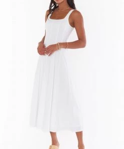 Show Me Your Mumu Prim Dress ~ White Poplin New Mu