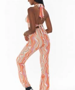 Show Me Your Mumu Frolic Flare Pants ~ Wavy Stripe 9 Show Me Your Mumu Frolic Flare Pants ~ Wavy Stripe