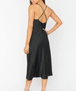 Show Me Your Mumu Verona Cowl Dress ~ Black Luxe Satin 9 Show Me Your Mumu Verona Cowl Dress ~ Black Luxe Satin