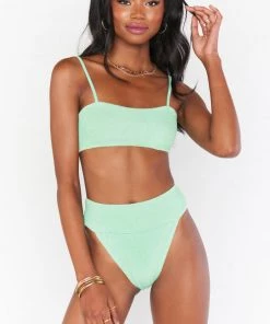 Show Me Your Mumu Destin Top ~ Green Melon Scrunch New Mu