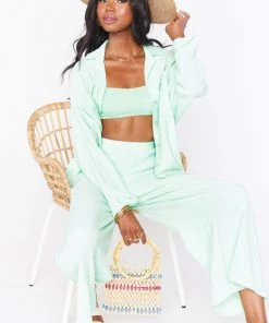 Show Me Your Mumu Destin Top ~ Green Melon Scrunch New Mu