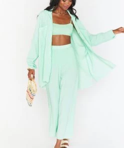 Show Me Your Mumu Johns Button Down Shirt ~ Green Melon New Mu