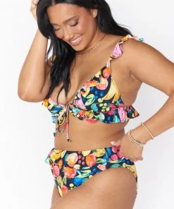 Show Me Your Mumu New Mu Carolina Ruffle Top ~ Fruity Tango